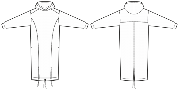 Digitales Schnittmuster Oversized Kleid und Pullover "Pomodoro" (Größen XS - XXL)